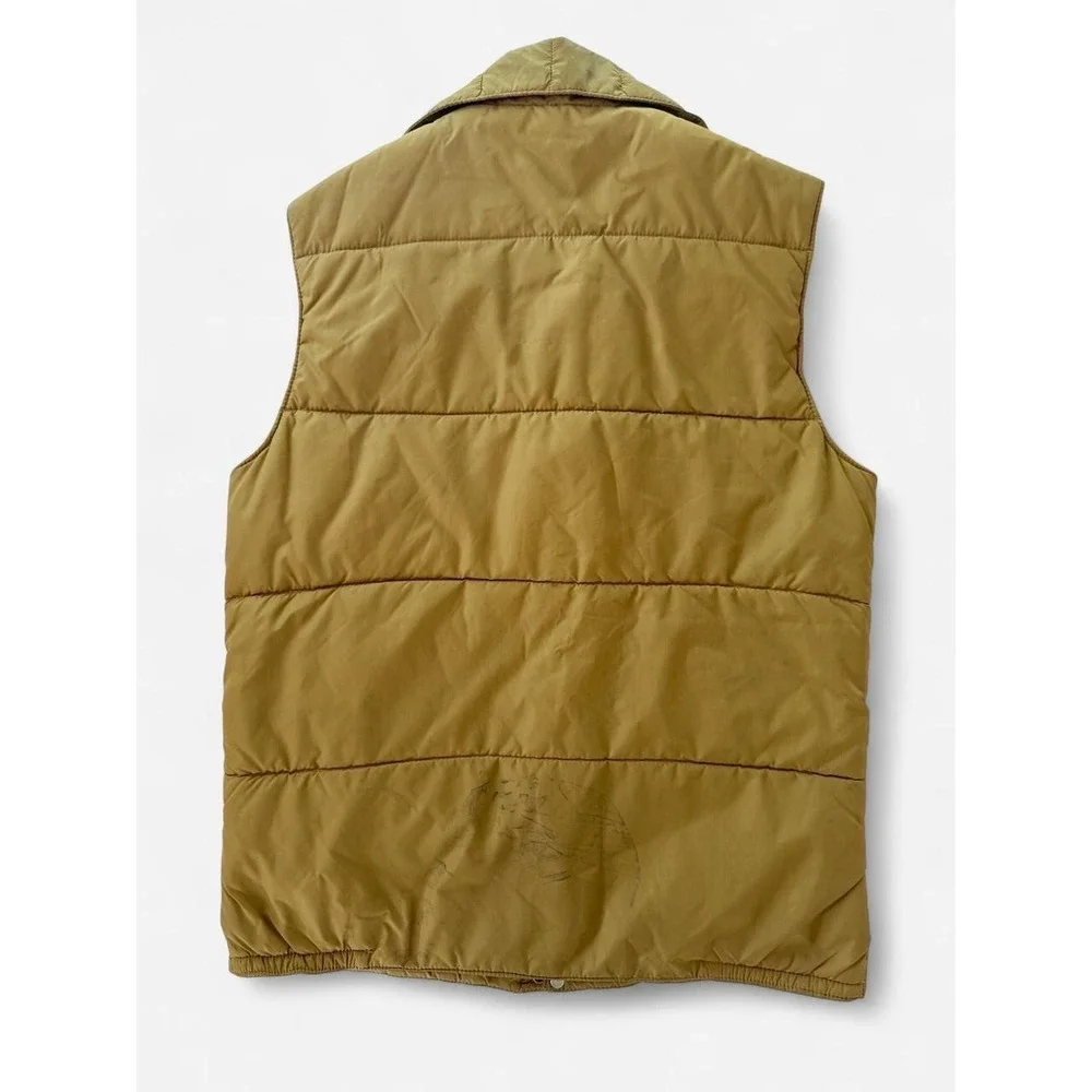 Vintage 1970s Sears Tan Outerwear Puffer Vest‎